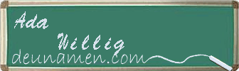Ada Willig Visitenkarte